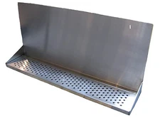 Draft Beer Tower Wall Mt Drip Tray 36"  L W/ S.S. Grill - Drain # DTWM36SS 