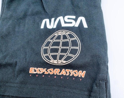 NASA Men's Small Black Shorts NASA Exploration Curiosity Officially Licensed New - Picture 3 of 10