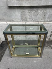 TAVOLINO VETRINETTA 60s CRISTALLO  OTTONE RENATO ZEVI ITALY DESIGN DISPAY WINDOW