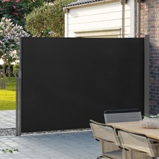 Retractable Single Double Side Awning Screen Fence Privacy 4x1.6/1.8m,8x1.6/1.8m