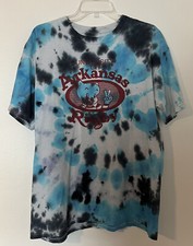University of Arkansas Razorbacks Hogs Rugby Team Tie Dye Shirt L / XL Porky Pig