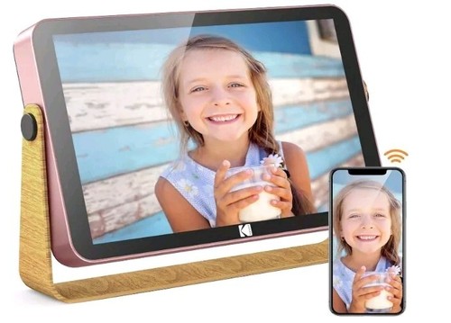 KODAK Cornice Digitale WiFi 10 Pollici A Batteria 4000mAh, HD IPS Touchscreen