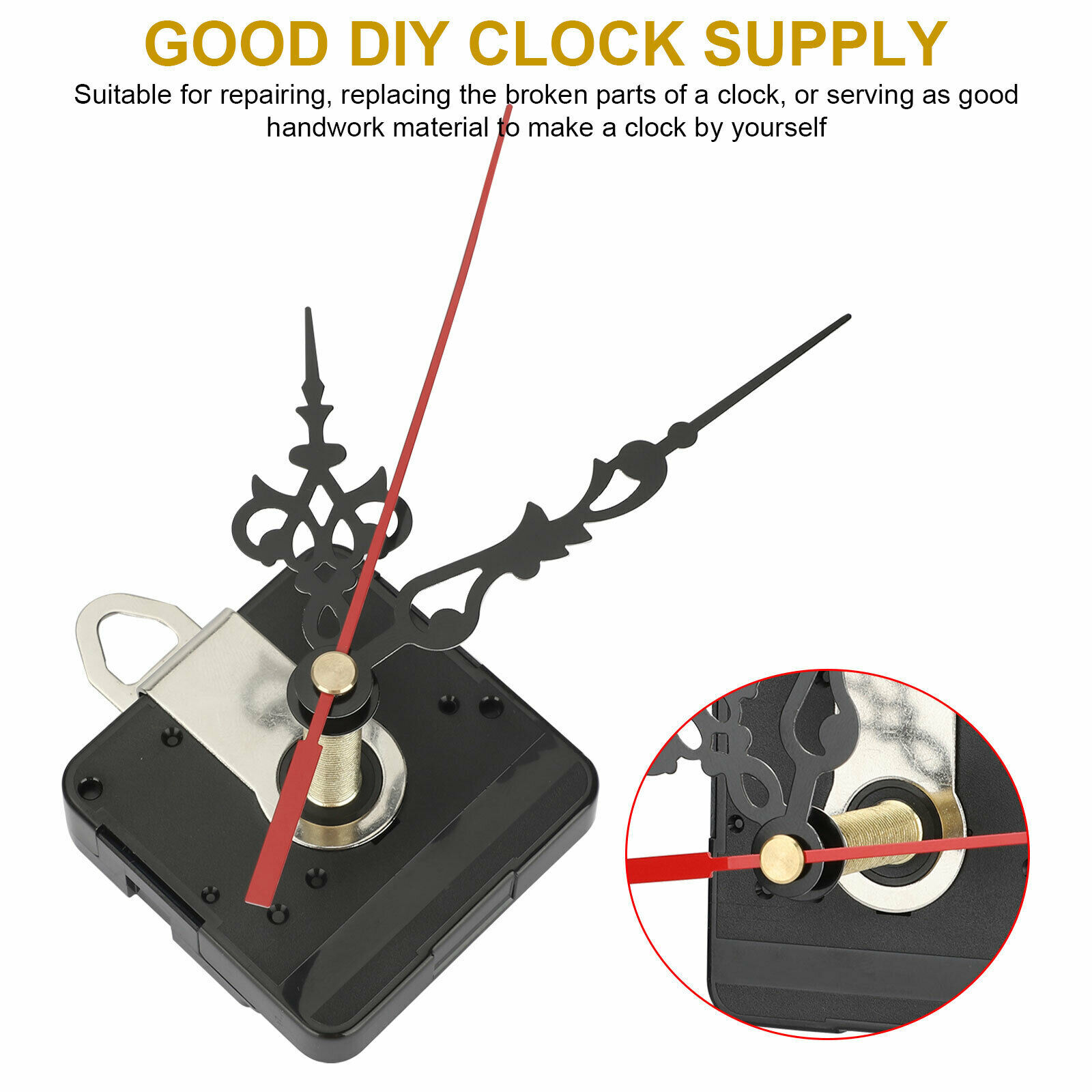 DIY Clock Parts Movement Quartz Mechanism Wall Replacement Repair Tool ...