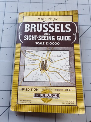 Map of Brussels & Sight Seeing Guide 42 De Rouck