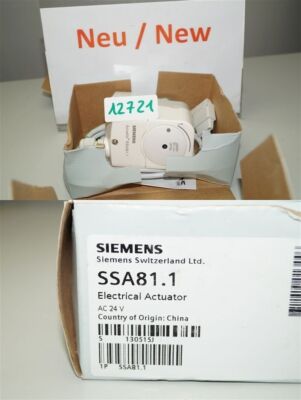 siemens SSA81.1 Electrical Actuator elektromotorischer Stellantriebe STELLMOTOR