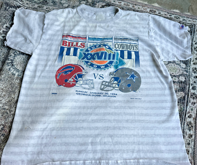 Super Bowl XXVIII 1994 Shirt - Bills Vs. Cowboys Trench Size Large
