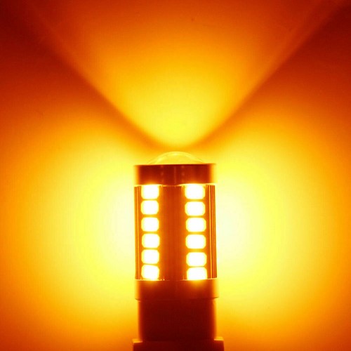 4PC 1157 33-SMD LED Tail Brake Stop Backup Reverse Turn Signal Light Bulbs Amber - Picture 8 of 10