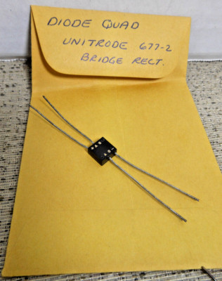 Unitrode Diode Quad 677-2 Bridge Rectifier/ Vintage/Rare/ NOS
