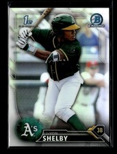 2016 Bowman Draft Chrome Refractor #BDC-21 JaVon Shelby Oakland Athletics