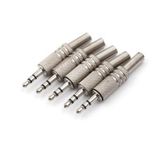 5pcs 3.5mm 3Pole Headphone Replacement Audio Jack Male Plug Soldering Connect f5