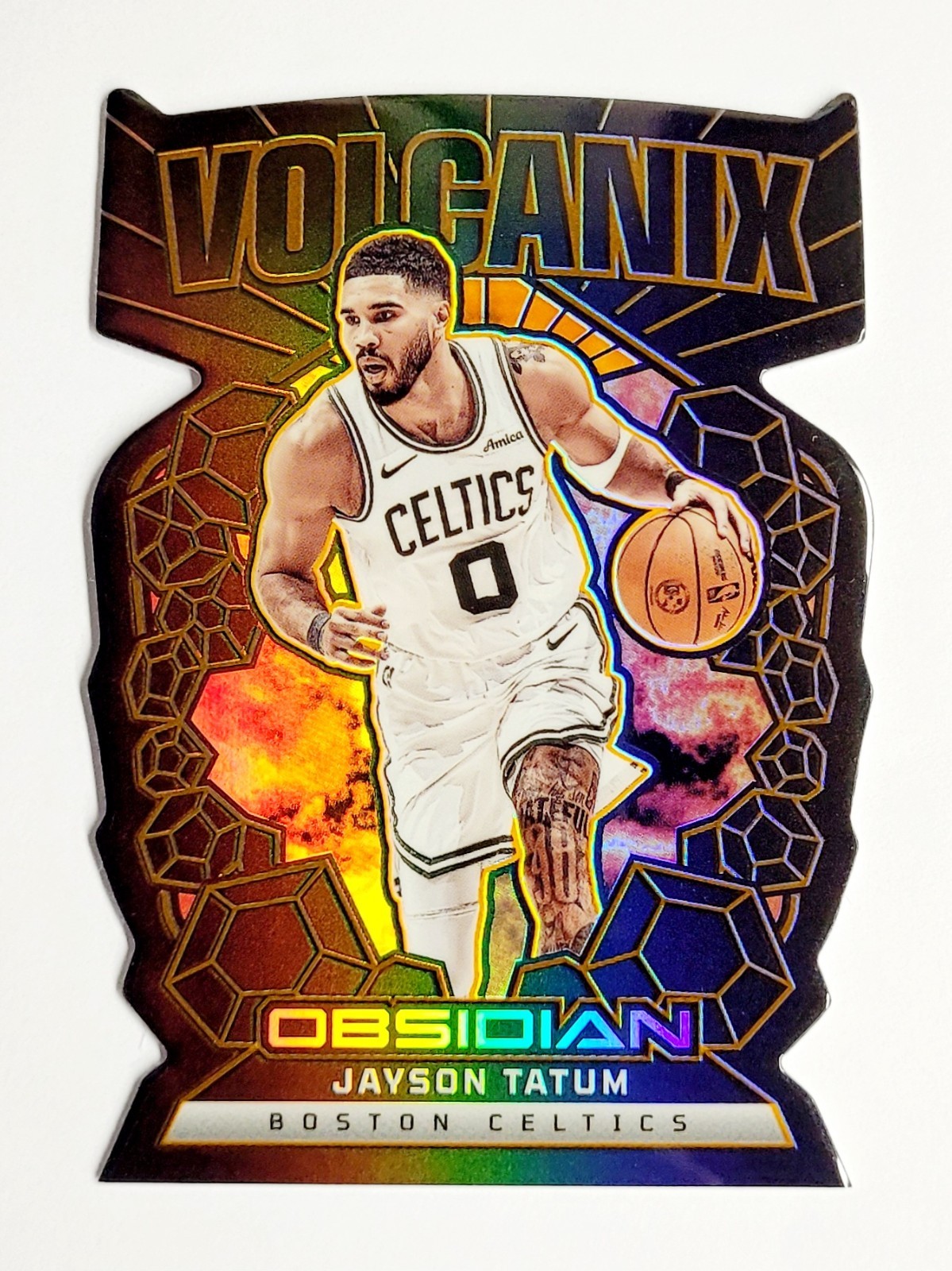 2024-25 Panini Obsidian Jayson Tatum Volcanix Die-Cut Case Hit SSP Boston #5