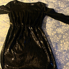 Vince Camuto sequined little black dress.Size 2