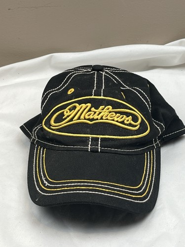 NEW MATHEWS “Catch Us If You Can” Cap Hat Embroidered Black & Yellow - Picture 2 of 7