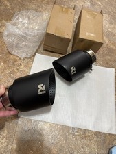 Akrapovic Single Exit Exhaust Tips 3 Inlet To 4.5 Outlet 1 Pcs Black