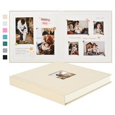 10 x 10 Inch DIY Scrapbook Album 40 Pages Linen 10 x 10 Inch 40 Pages Beige