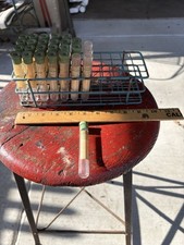 Vintage Blood Sample Tubes And Test Tube Rack