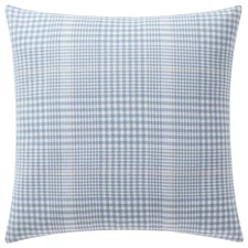 My Texas House Reversible Blue Plaid & Stripe Throw Pillow, 20x20 Accent Cushion