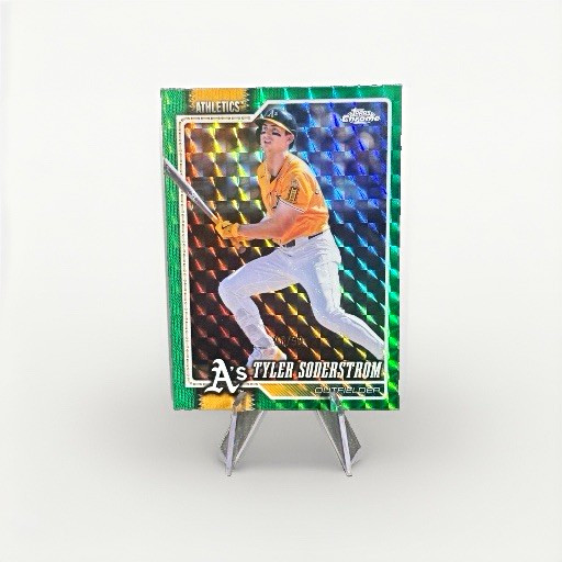 2026 Topps Chrome- Tyler Soderstrom #211 Green Geometric Refractor /99 Athletics