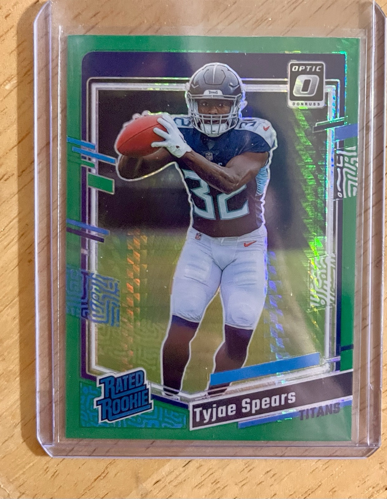 2023 Donruss Optic Green Hyper Tyjae Spears Rookie RC #297 Titans