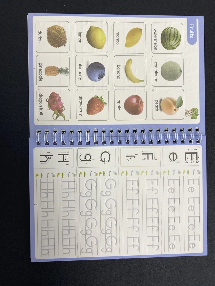 Libro de texto de práctica mágica libro de números juego de bolígrafos reutilizables escritura a mano regalo para niños Foto 3 de 4