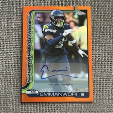 2025 Topps Chrome Nick Emmanwori  💥#’d 01/25💥 Orange Refractor Auto