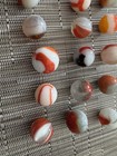 Original Antique Vintage Old Marbles Lot Swirl Agate? Orange Lot Of 24 15.5 MM — photo 6