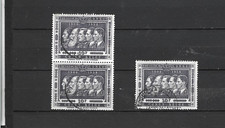 CONGO BELGE :  paire + 1 du 1 0 f de la série rois belges 1958