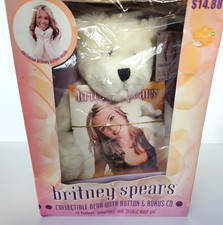 Y2K Britney Spears Collectible White Bear Button CD 2000 New in Box Vtg 1804