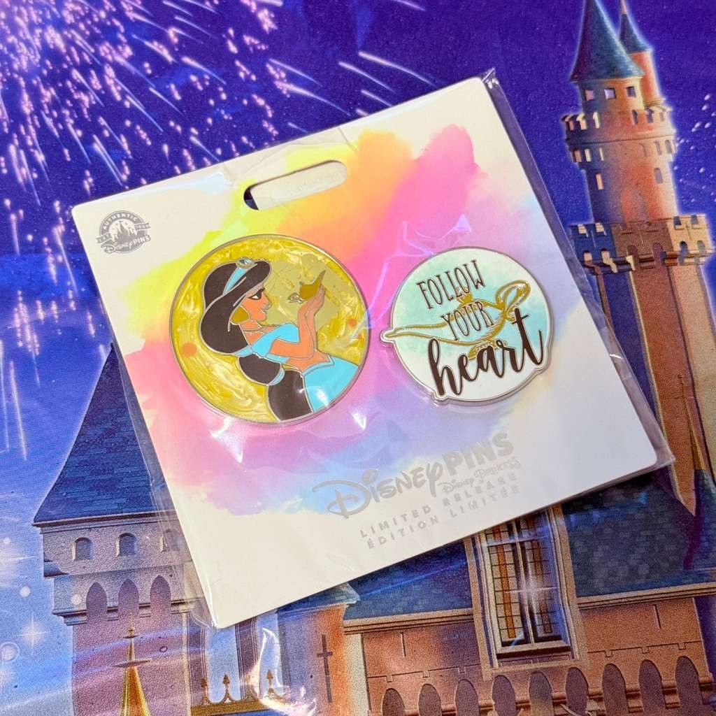 NEW Disney Parks Princess Aladdin Jasmine Limited Release 2 Pin Set