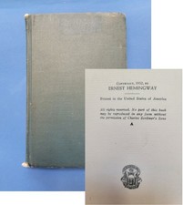 The Old Man and the Sea by Ernest Hemingway 1st Edition  1st Print Seal A 1952