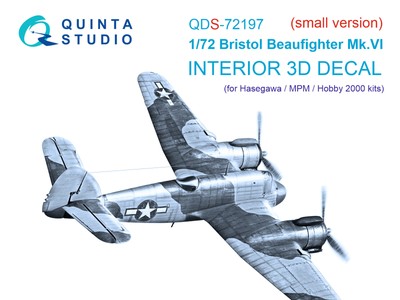 Quinta Studio 1/72 Bristol Beaufighter Mk.VI 3D-Interior (Hasegawa/MPM)...