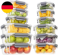 Genicook 24 StüCk Glas Frischhaltedosen Set Mit Deckel - Vorratsdosen FüR Lebens