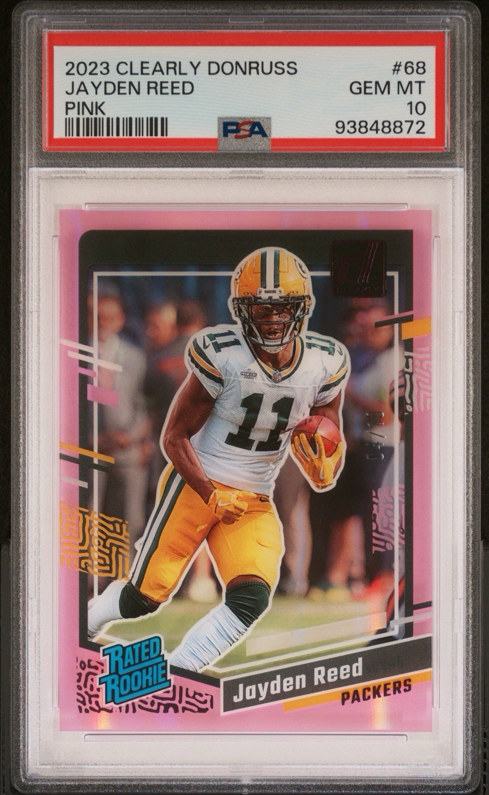 Jayden Reed Panini Clearly Donruss #68 Base