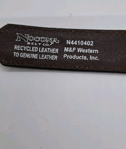 Nocona Belt Co. Brown Leather Belt Cowboy Western Boys Youth Size 28 - Picture 5 of 6