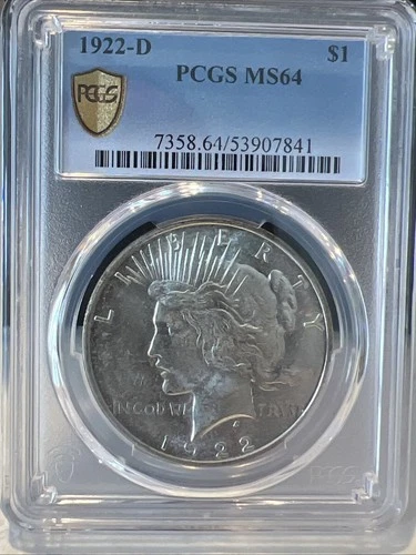 1922-D PEACE DOLLAR PCGS MS64 L-805