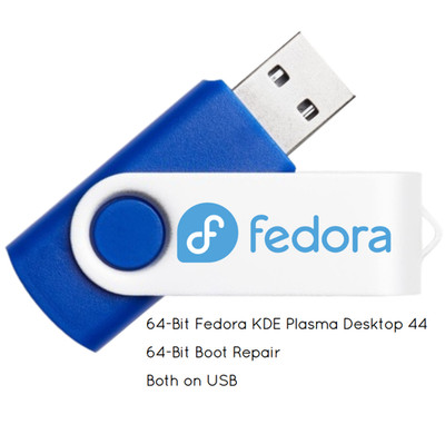 Fedora Linux KDE Plasma Desktop 44 64 Bit Bootable USB Flash Drive And Guide