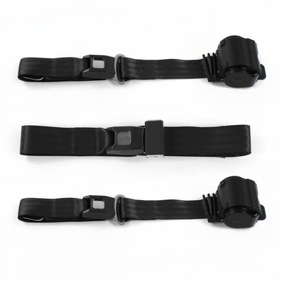 Chevy Impala 1971 - 1976 Standard 2pt BK Retractable Bench Seat Belt Kit - 3 Be 