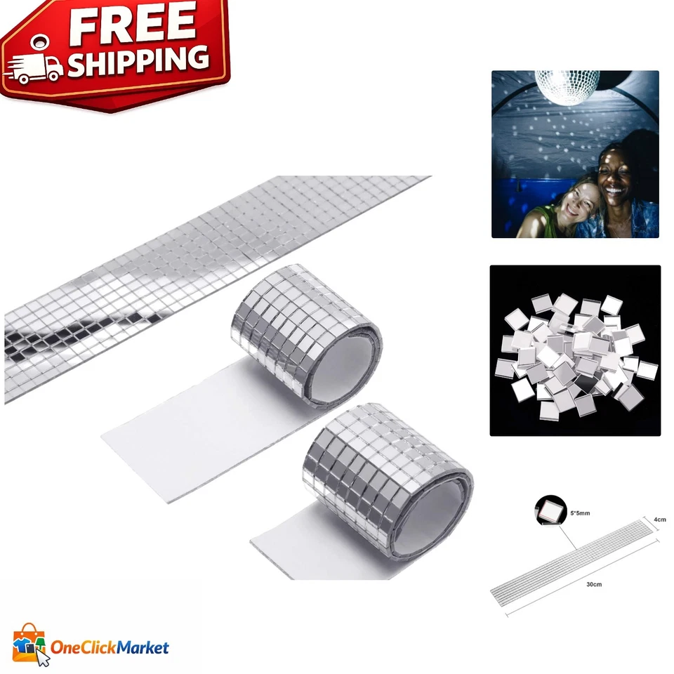Self-adhesive Mini Square Glass Decorative Craft DIY Accessory Mirrors Mosaic 5