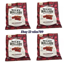 4 X Wiley Wallaby Soft & Chewy HOT CINNAMON Gourmet Australian Licorice 4Oz Bag
