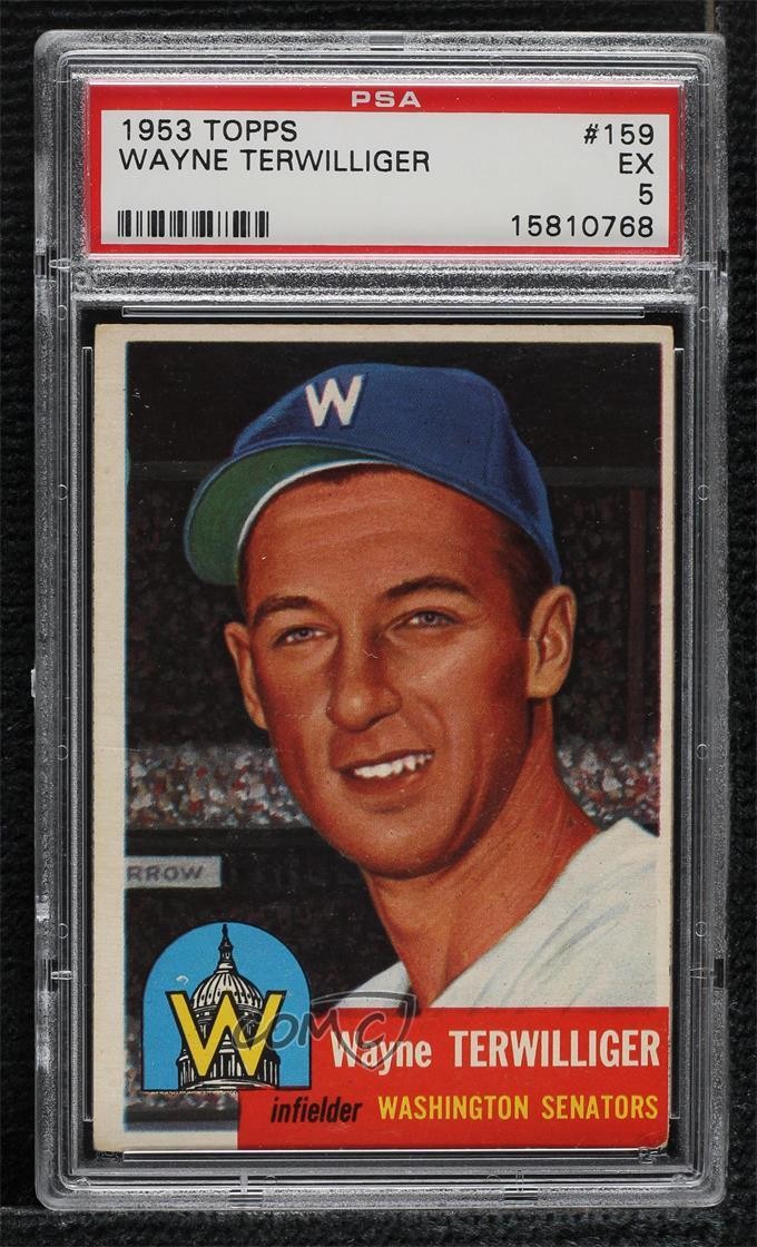 1953 Topps Wayne Terwilliger (Bio Information is Black) #159 PSA 5 0q5