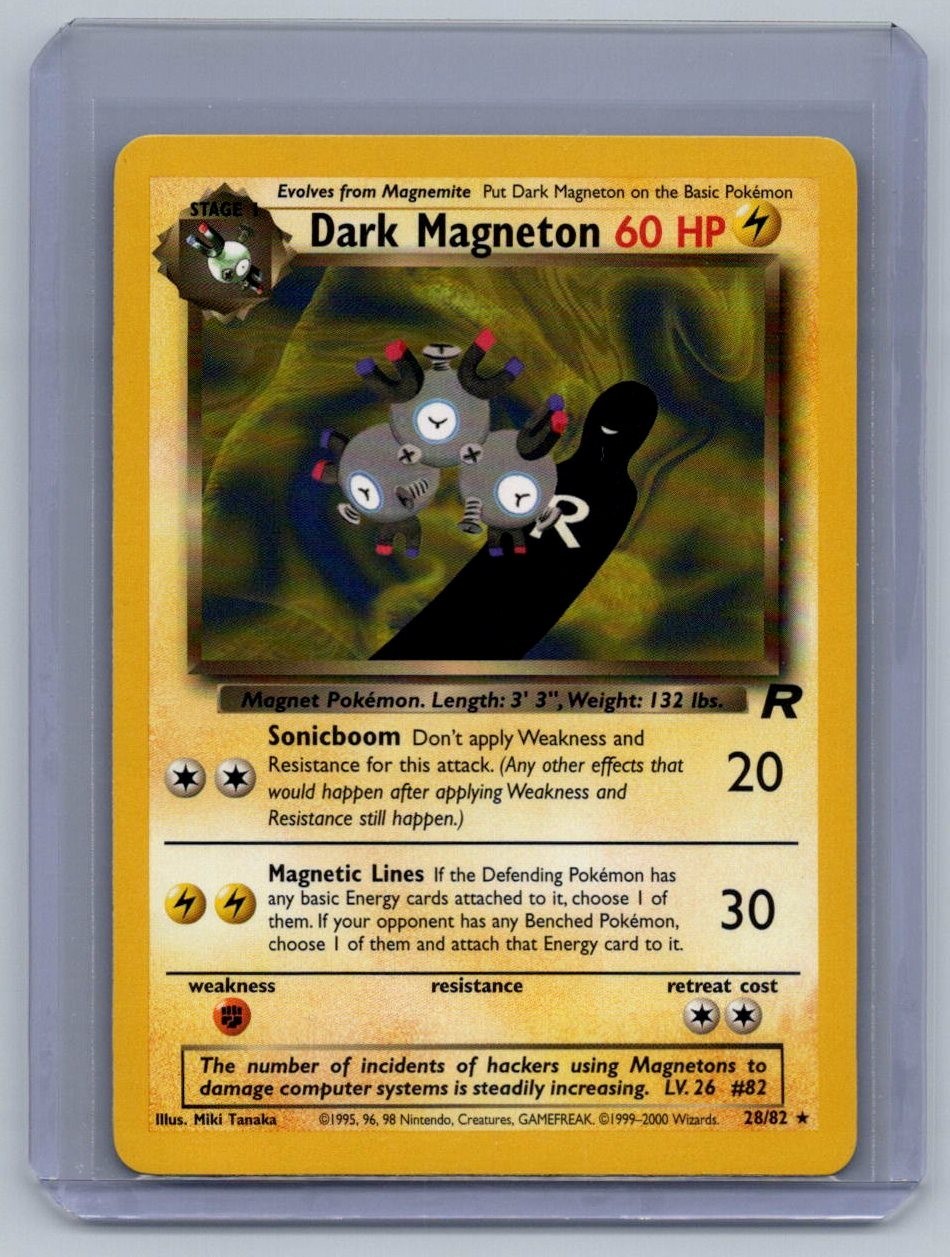 Dark Magneton 28/82 Team Rocket Regular. NM condition