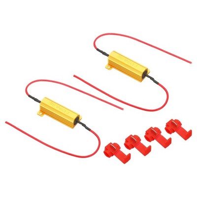50W 6 Ohm Aluminum Shell Resistor Housing Resistor Wirewound Resistors 2pcs