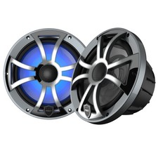 Wet Sounds REVO 8-XSG-SS GunMetal XS Stainless Overlay 8" Marine LED Speakers