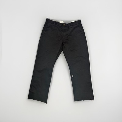 volcom sk8 black chino cut-off pants, zip fly, men's size 30 #1376