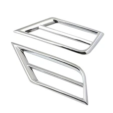 2Pcs L/R ABS Chrome Front Fog Light Lamp Frame Cover Trim For VW Tiguan C