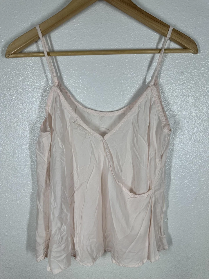 Cloth & Stone Tank Top Womens Medium Pink Cami Double Strap Pocket Made USA - Image 2 of 4