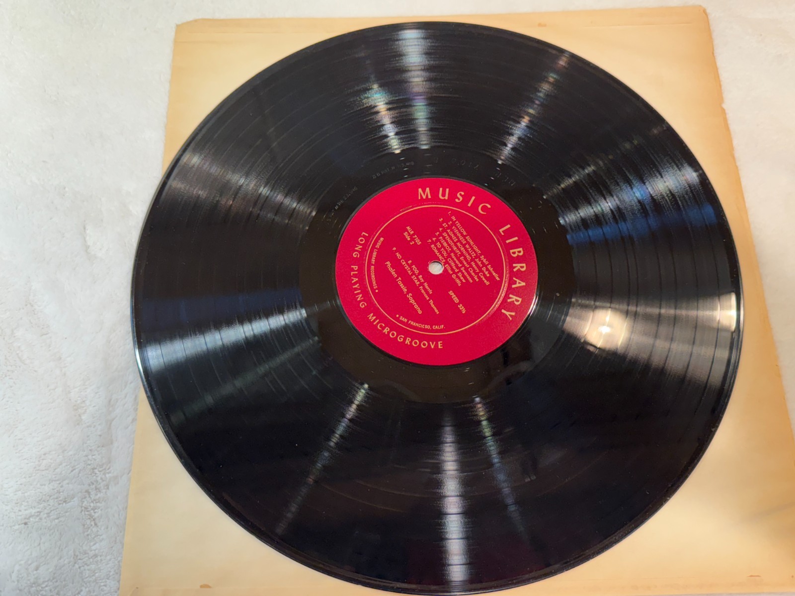 1965 PHALEN TASSIE Soprano Sings Music Library 7105 Lero Miller LP Vinyl Vintage