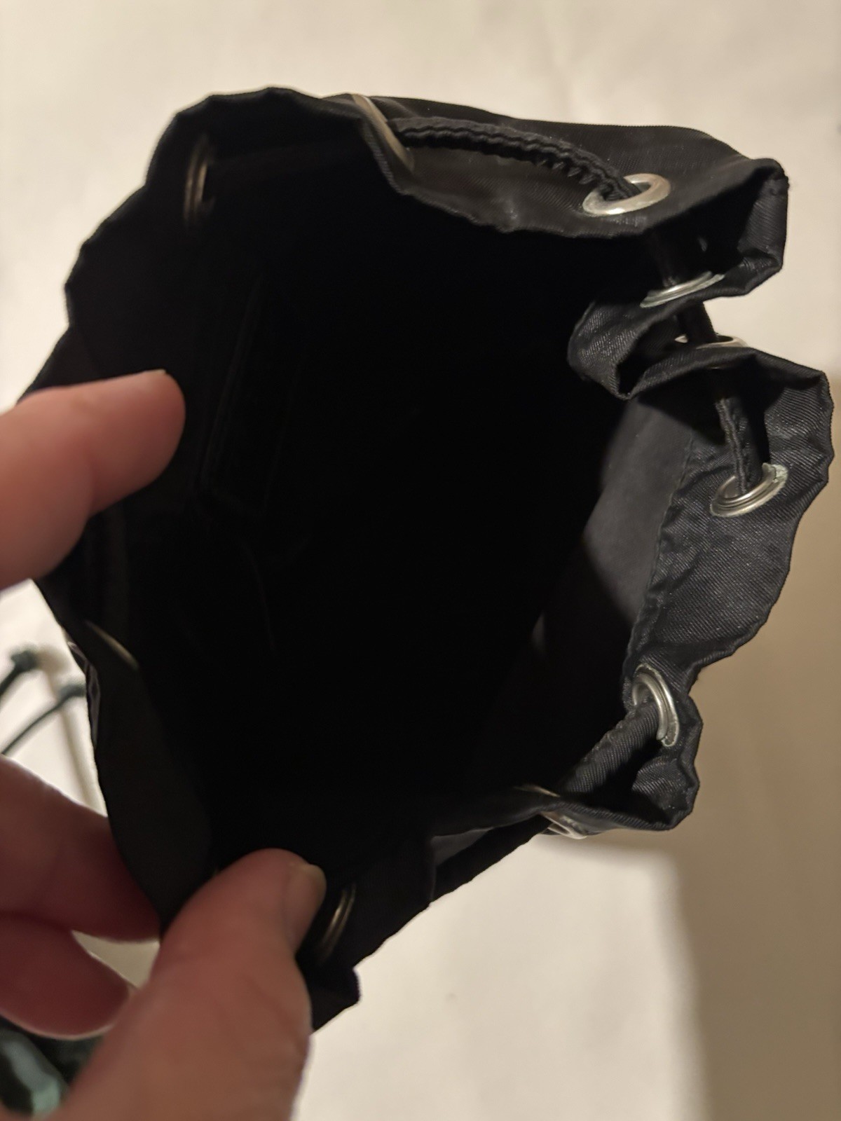 Prada Black Nylon Drawstring Pouch Accessory Case… - image 3