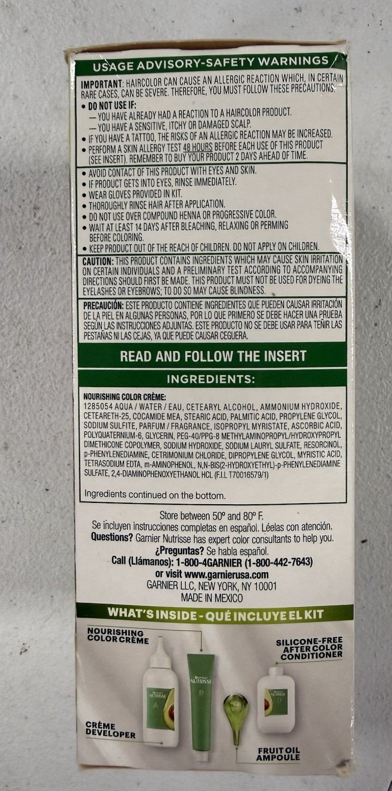 Garnier Nutrisse Ultra Nourishing Hair color Med Extra Ash Blonde #811