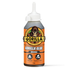 Gorilla Original Polyurethane Glue Brown Waterproof 8oz All Purpose
